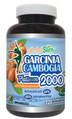 HERBAL SLIM Garcinia Cambogia Platinum 2000 ( 120 Capsules)