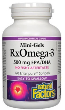 NATURAL FACTORS RxOmega-3 Mini_gels 500mg (120 Softgels)