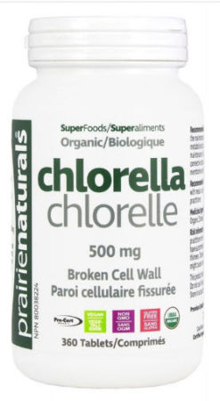 PRAIRIE NATURALS Organic Chlorella 500mg (360 tablets)